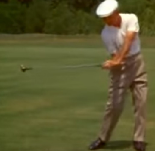 Hogan-describing-first-move-of-lower-body-note-right-elbow